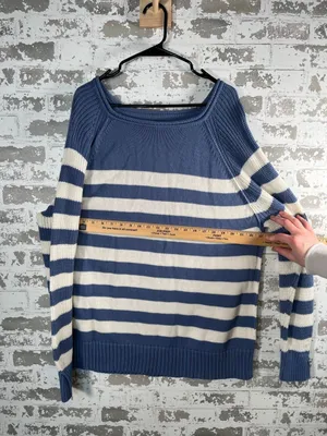 Aerie | women striped rolled neck knitted sweater square neck thumbnail 4