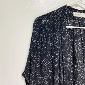 Abercrombie & Fitch Black & White Spotted 3/4 Sleeve Blazer With Pocket thumbnail 5