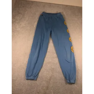Aviator Nation Jogger Sweatpants Blue Smiley Face Women's Medium Happy ** thumbnail 5