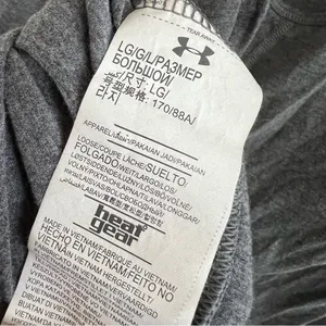 Under Armour Gray Long Sleeve Loose Heatgear Open Back Strappy Stretch Large thumbnail 6
