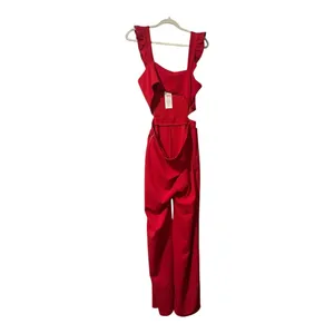 Mm Mm Mm Red Wide Leg Sleeveless Pants Jumpsuit, Womens‎ XL thumbnail 3