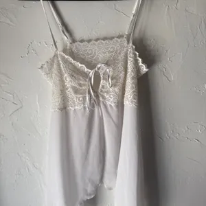 White Lace‎ Trimmed Fairycore Camisole Top Fairy Cottagecore Sheer Coquette Vtg thumbnail 8