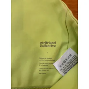 Girlfriend Collective Topanga Sports‎ Bra Size Large Neon Yellow thumbnail 3