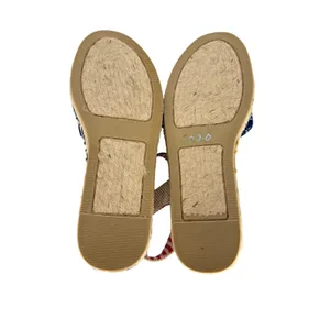 White‎ Mountain Espadrille Flat Sandals Womens 6.5 Blue Nautical Anchor Stripe thumbnail 5