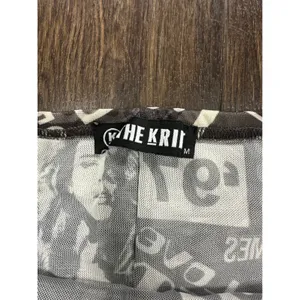 THE‎ KRIPT Ruched Graphic Mesh Mini Skirt thumbnail 4