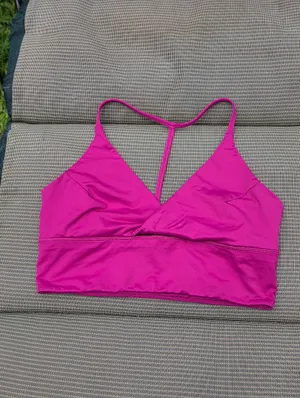 Lululemon Twist Bra Long Line Raspberry M/L thumbnail 3