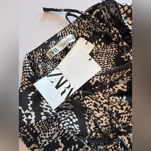 ZARA Black and Cream Printed Mini Slip Dress NWT Size‎ M thumbnail 13