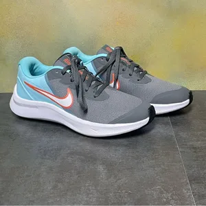 Nike Star Runner 3 Women's Gray/Aqua Sneakers Size 5.5 thumbnail 2