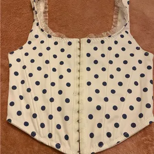 Altar’d State Alex ruffled trim corset top. Size XS thumbnail 1