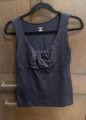 Patagonia Bandha tank top a wide scoop neckline black womens medium thumbnail 1
