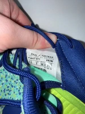 Nike Roshe Run ID Custom Sneakers Specked Seafoam Green Navy Athletic thumbnail 8