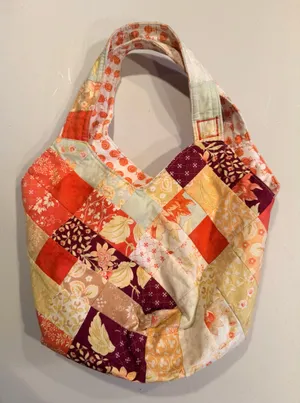 PURSE | handmade, quilted squares handbag Multiple thumbnail 1