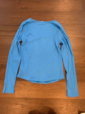 Athleta Signature Rib Square Neck Top Ultramarine Blue Size Medium - P23 thumbnail 5