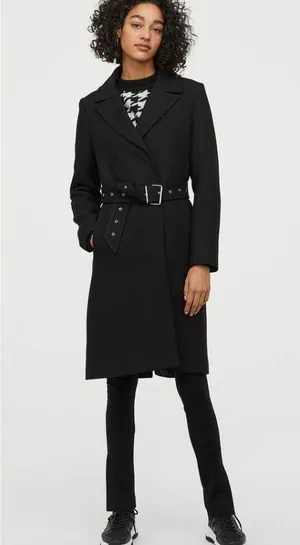 H&M NWT Monteco Italian Wool Blend Trench Coat thumbnail 1
