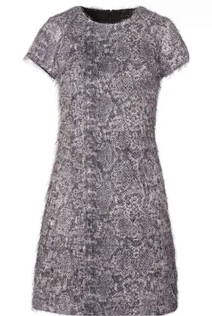 Banana Republic Gray Textured Knit Short-Sleeve Dress thumbnail 1