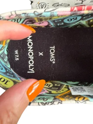 TOMS x Monopoly Women’s Game Board Flats Size 7.5 NEW NWT thumbnail 2