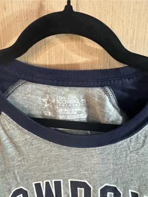 NFL Dallas Cowboys Long Sleeve Raglan Tee - Gray & Navy Size 2XL thumbnail 2