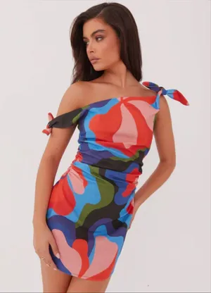 Peppermayo Amazonia Linen Mini Dress - Floral Fantast thumbnail 1