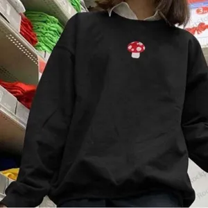Mushroom Embroidered Sweatshirt Whimsical Size Small Oversized NWOT thumbnail 2