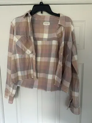 Thread and Supply Cropped flannel thumbnail 1