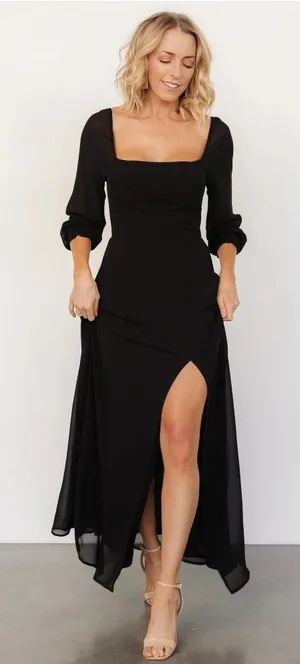 Baltic Born Giselle Smocked Maxi Dress in Black Size XS NWOT thumbnail 1