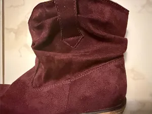 dingo Burgundy Suede Slouch Ankle Boots thumbnail 7