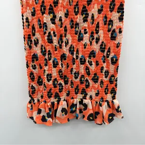 RTR Waverly‎ Grey Sally Cheetah Leopard Print Orange Multicolor Mini Dress Sz M thumbnail 6