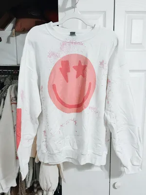 These Three Boutique Smiley Crewneck thumbnail 1