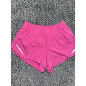 LULULEMON Women's Speed Up Shorts Pink stretch Black Size 6 thumbnail 2