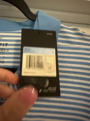 Nike striped blue polo thumbnail 5