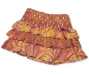 Zara Tiered Ruffle Colorful Mini Skirt thumbnail 1