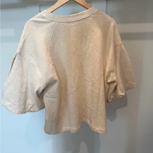Madewell NWT Cream Balloon Sleeve Sweatshirt Size Large thumbnail 2