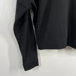 Adidas Cropped Sweatshirt Pullover Athleisure Activewear Logo Black XL‎ Gym thumbnail 7