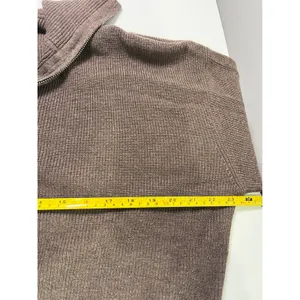Arach&Cloz Brown boxy fit Quarter Zip Ribbed Pullover Sweater SX-25-07 Size‎ M thumbnail 9
