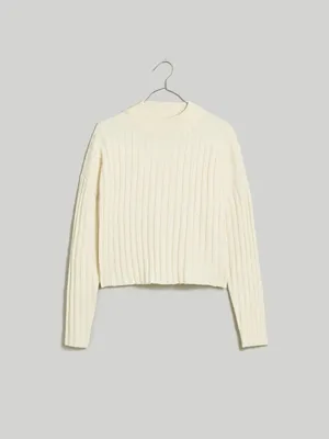 Madewell‎ Mockneck Crop Wool Sweater Size XL thumbnail 5