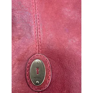 Vintage Fossil Womens Red Leather Shoulder Bag Purse SKU 7234 thumbnail 8