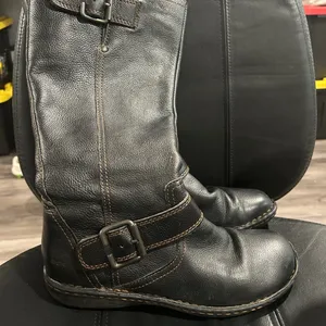 Black Leather Buckle Boots thumbnail 1