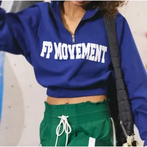 NWT FP Movement‎ Free People For the Win Logo Quarter Zip Sz Sm thumbnail 5