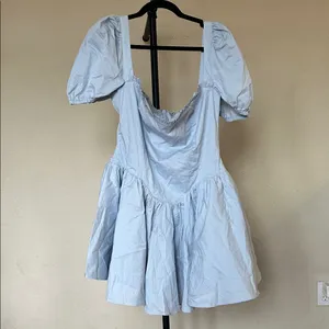 House of CB 'Maribel' Soft Blue‎ Broderie Mini Dress NWOT thumbnail 7