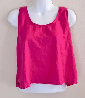 Stars Above Hot‎ Pink Cropped Tank Top - Small thumbnail 1