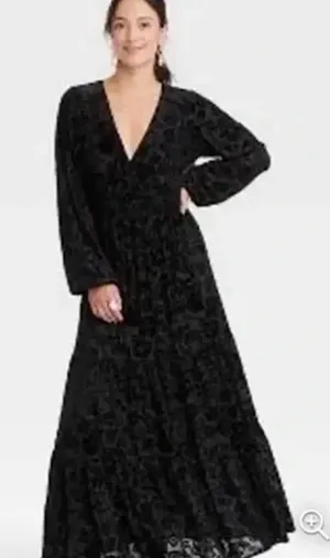 Knox Rose velvet maxi dress, Medium thumbnail 1