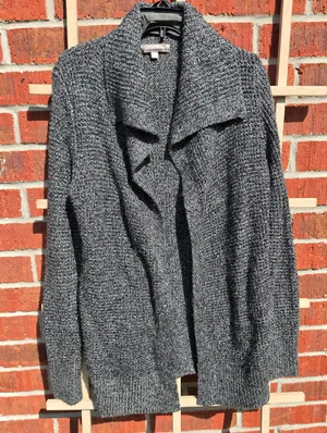 Banana Republic Tumbled Pebble Wool Blend Open Shawl Cardigan Size Small thumbnail 1