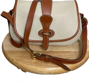 Dooney & Bourke Vintage Ivory Bag Small Equestrian Messenger Bag thumbnail 1
