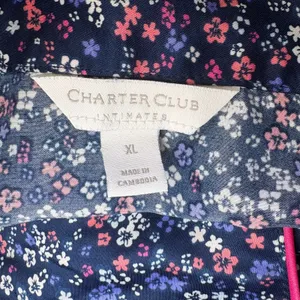 Charter Club Women's Satin Floral Set Long Sleeve‎ & Shorts Sleepwear XL/XXL thumbnail 4