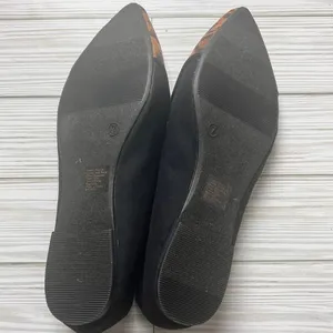 Gap Women’s Black and Animal Print Pointed Toe D’Orsay Ballet Flats Sz 7 thumbnail 5
