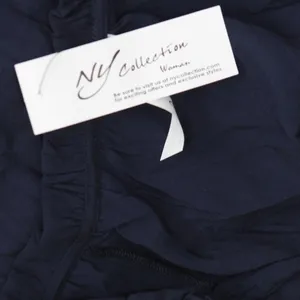 NWT Ny Collection Womens Plus Size Short Sleeve Slubbed Midi Dress Navy Blue 3X thumbnail 7