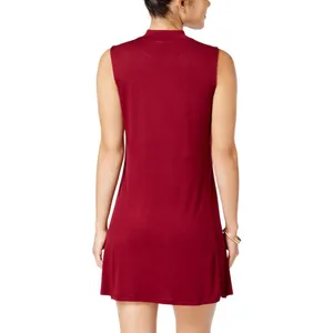 NWT Trixxi Juniors Knit Mock-Turtleneck A-Line Dress Red M thumbnail 2