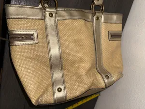 Coach Legacy Vintage Straw Metallic‎ Gold Leather Tote Bag M05K-113 thumbnail 15