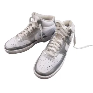 Nike Court Vision Mid White Metallic Silver Women's Size 8.5 CD5436-108 thumbnail 2