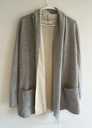 Babaton Aritzia Merino Wool Open Front Cardigan‎ Sweater Women Small thumbnail 1